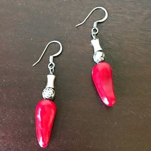 Red Hot Chili Pepper Earrings handmade novelty